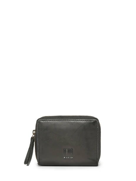 Porte-monnaie Cuir Biba Noir heritage BT12