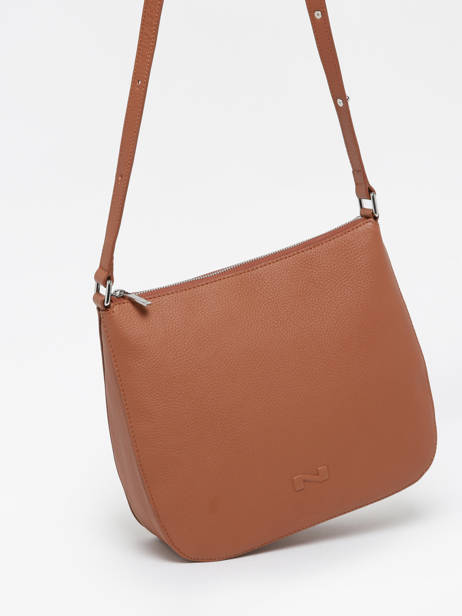 Sac Porté épaule Lou Cuir Nathan baume Marron egee 5 vue secondaire 2