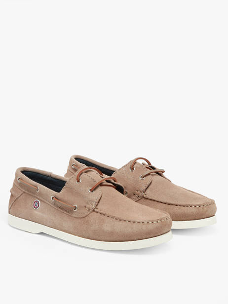Chaussures Bateau En Cuir Serge blanco Beige men CHA2108A vue secondaire 2