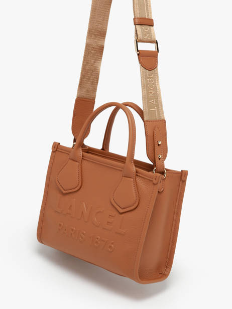 Cabas ZippÃ© S Jour Cuir Lancel Marron jour A12995 vue secondaire 2