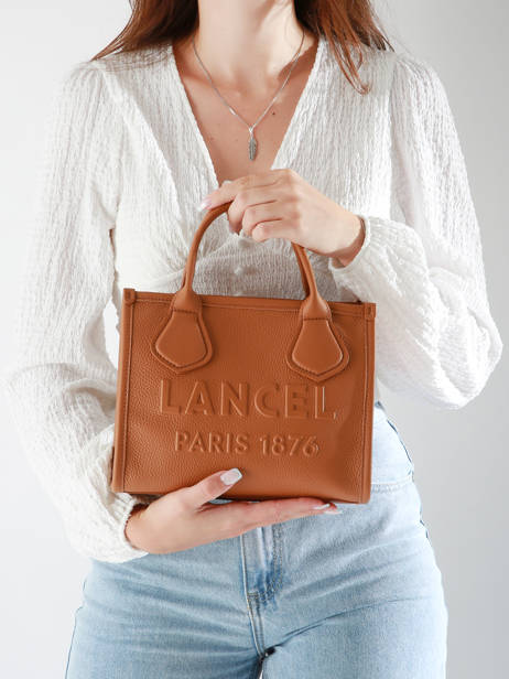 Cabas ZippÃ© S Jour Cuir Lancel Marron jour A12995 vue secondaire 1