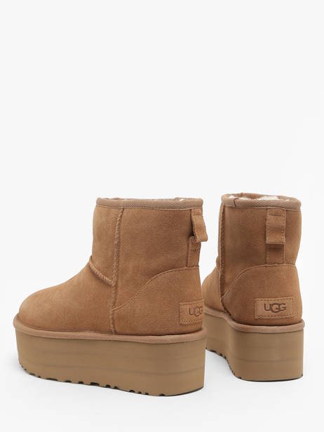 Boots Classic Mini Platform En Cuir Ugg Beige accessoires 1134991 vue secondaire 3