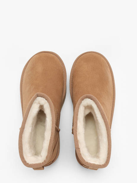 Boots Classic Mini Platform En Cuir Ugg Beige accessoires 1134991 vue secondaire 4