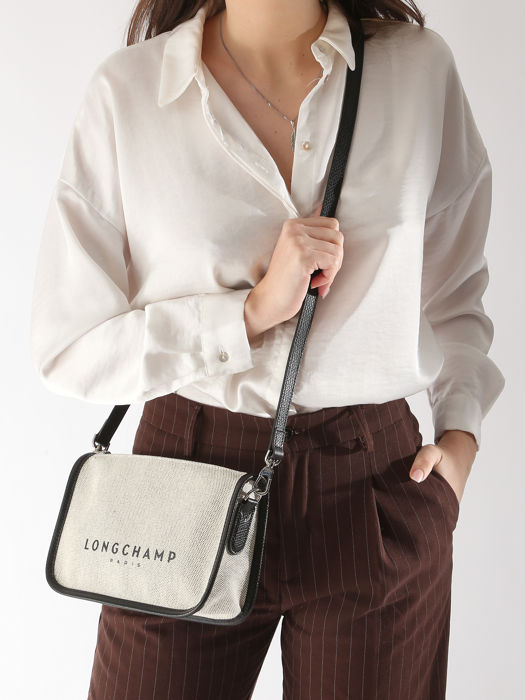 Longchamp Essential toile Sacs porté travers Blanc
