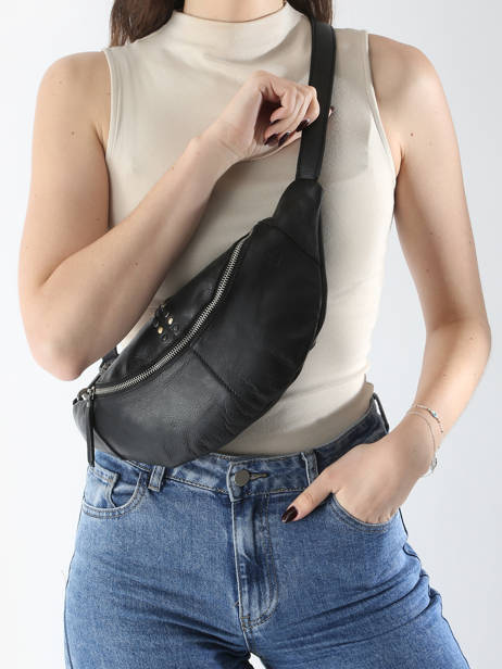 Sac Banane Heritage Cuir Biba Noir heritage HAK5L vue secondaire 1