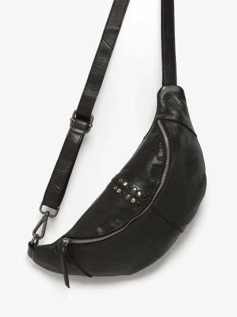 Sac Banane Heritage Cuir Biba Noir heritage HAK5L vue secondaire 2