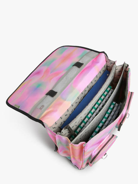 Cartable Enfant 3 Compartiments Cameleon Rose vintage fantasy CA41 vue secondaire 3