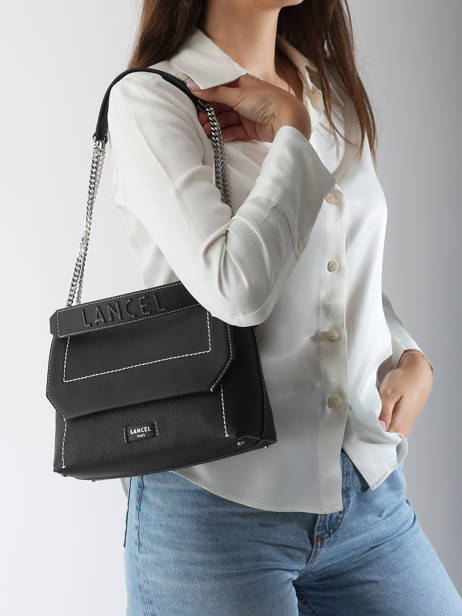 Sac Bandoulière Ninon Cuir Lancel Noir ninon A13782 vue secondaire 2