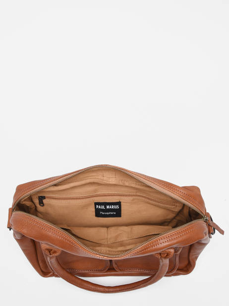 Sac Le Dandy A4 Cuir Paul marius Marron vintage S vue secondaire 3