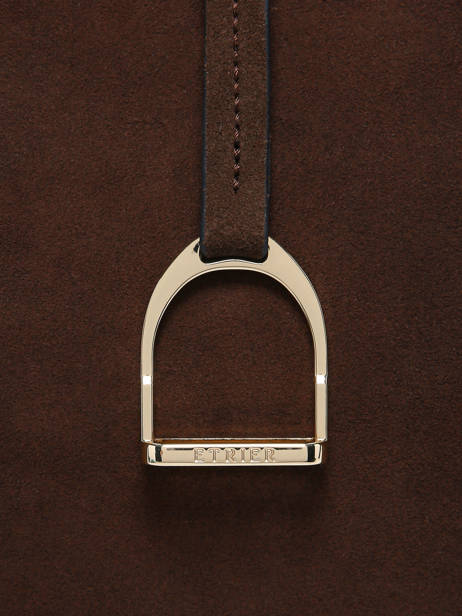 Shoulder Bag Altesse Suede Leather Etrier Brown altesse suede EASU088M other view 5