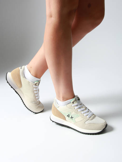Sneakers Stargirl Glitter Sun68 Beige women Z35212 vue secondaire 1