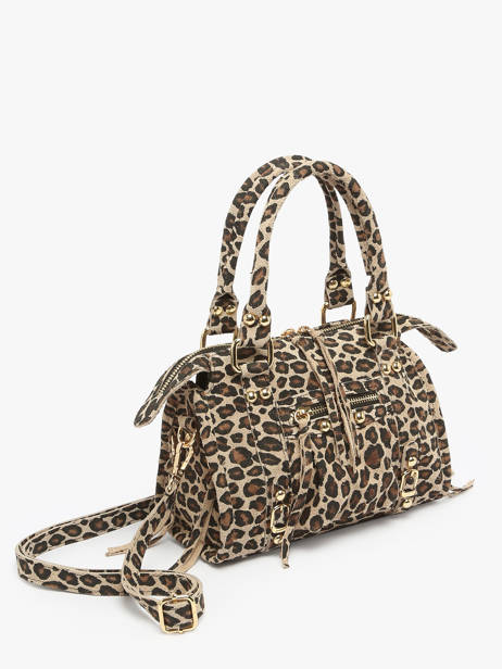 Sac Bandoulière Velvet Leopardo Cuir Milano Beige velvet leopardo VL24093 vue secondaire 2