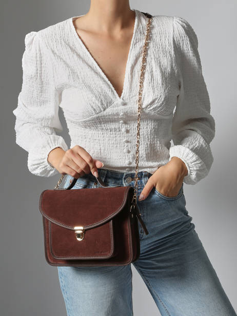 Sac Bandoulière La Suite Cuir Paul marius Marron la suite GEOR2SUI vue secondaire 1