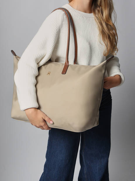 Sac Porté épaule Popette Nylon Tommy hilfiger Beige popette AW17996 vue secondaire 1