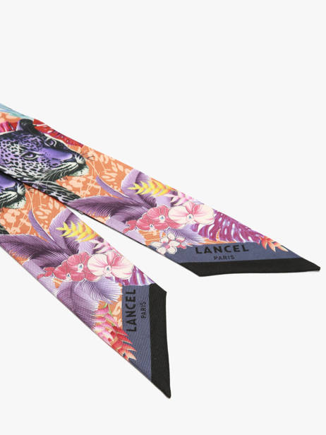 Ruban De Soie Jungle 82x5,5cm Lancel Multicolore charms A13877 vue secondaire 1