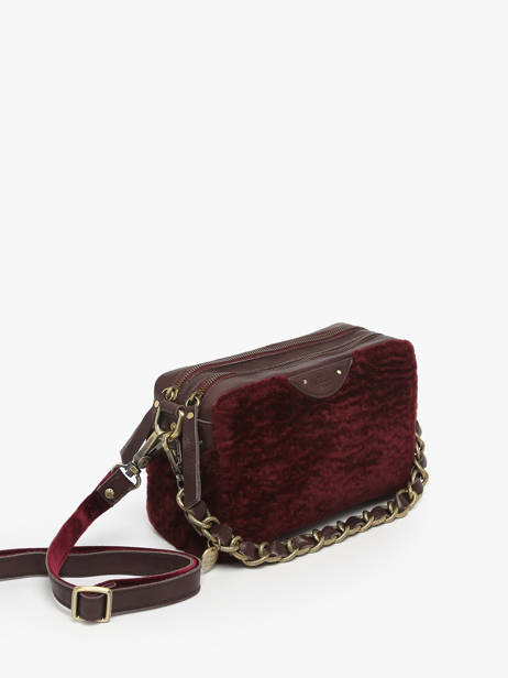 Sac Bandoulière Vintage Cuir Mila louise Rouge vintage 23673FUC vue secondaire 1