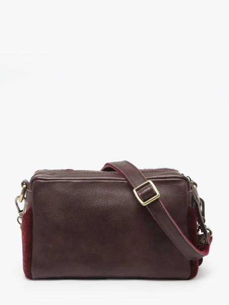 Sac Bandoulière Vintage Cuir Mila louise Rouge vintage 23673FUC vue secondaire 3