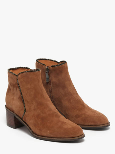 Bottines à Talon Tiglon En Cuir Mam'zelle Marron women CSIUY48 vue secondaire 1