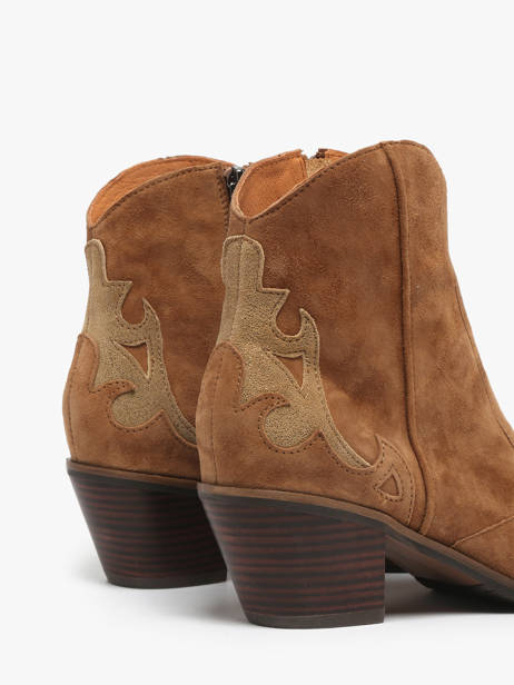 Bottines à Talon En Cuir Mam'zelle Marron women CSGGF41 vue secondaire 2