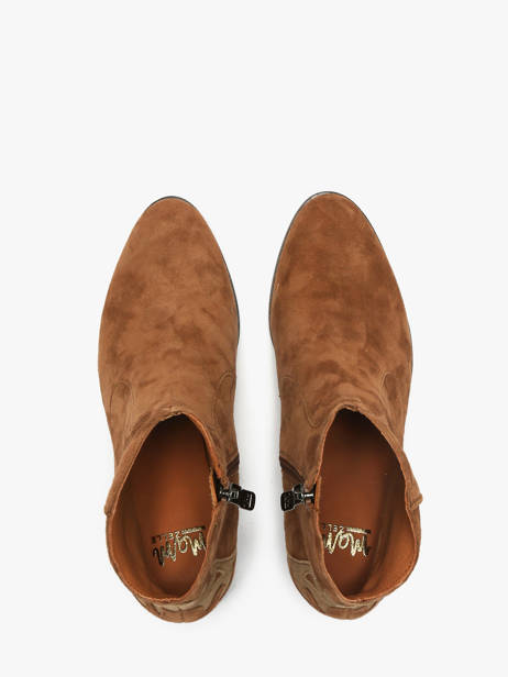 Bottines à Talon En Cuir Mam'zelle Marron women CSGGF41 vue secondaire 3