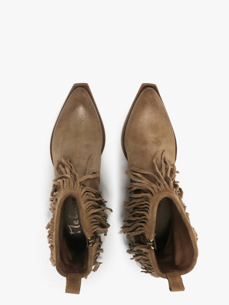 Santiags En Cuir Metisse Beige women XD2125 vue secondaire 3