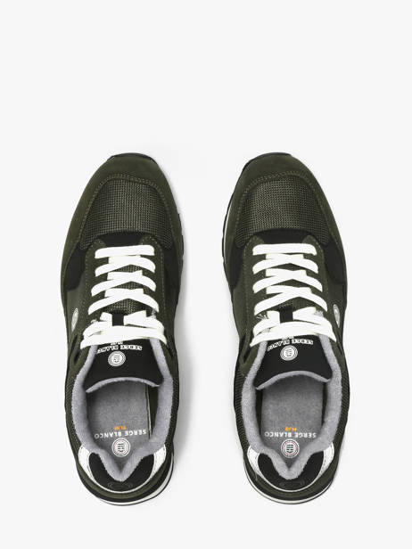 Sneakers En Cuir Serge blanco Vert men CHA2360P vue secondaire 3