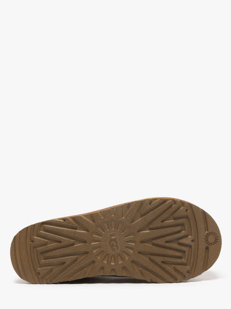 Chaussons En Cuir Ugg Marron women 1174470 vue secondaire 4