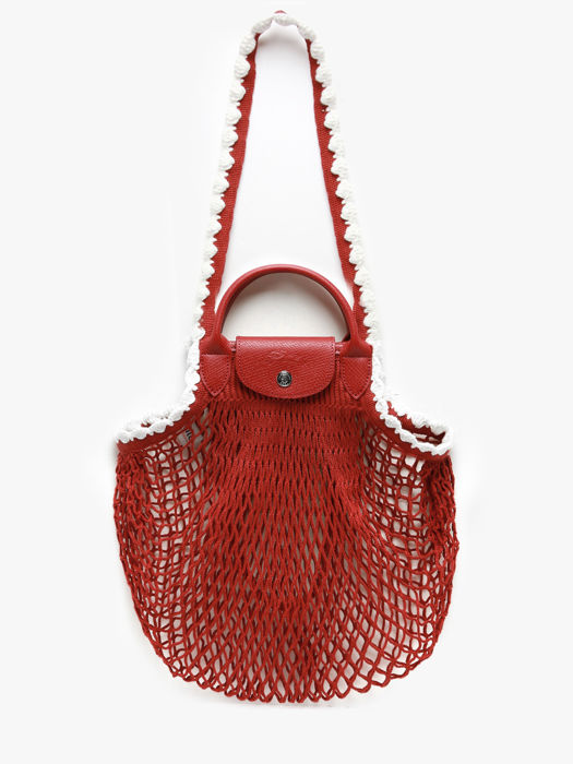 Longchamp Le pliage filet crochet Besaces Rouge