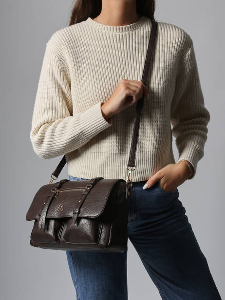 Sac Bandoulière Bride Lulu castagnette Marron bride ZAYANN vue secondaire 1