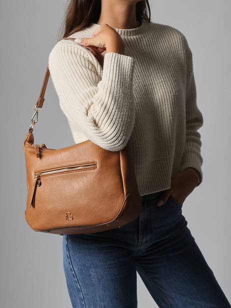 Sac Porté épaule Zip Lulu castagnette Marron zip ZAHED vue secondaire 1