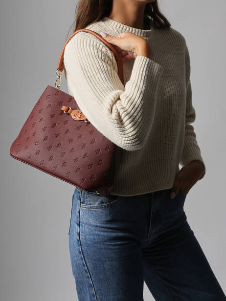 Sac Porté épaule Embossed Lulu castagnette Violet embossed YOUSRA vue secondaire 1