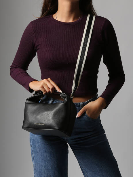 Sac Bandoulière Th Logotape Tommy hilfiger Noir th logotape AW17451 vue secondaire 1