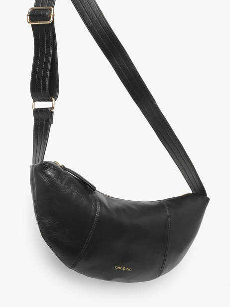 Sac Banane Luce Cuir Nat et nin Noir vintage LUCE vue secondaire 2