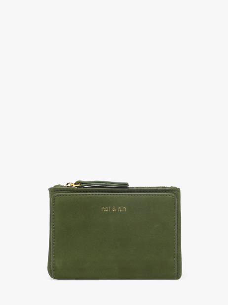 Portefeuille Cuir Nat et nin Vert vintage SOLY
