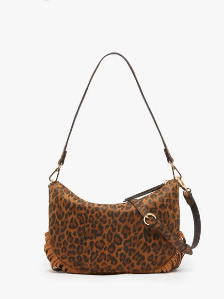 Sac Porté épaule Lune Franges Cuir Nat et nin Marron vintage FRA vue secondaire 4