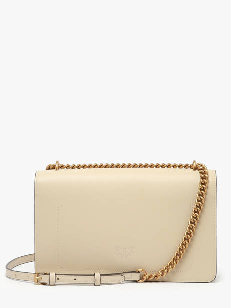 Sac Bandoulière Love Bag Icon Cuir Pinko Beige love bag icon A0F1 vue secondaire 4