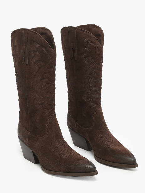 Santiags En Cuir The icona Marron women TX160 vue secondaire 1