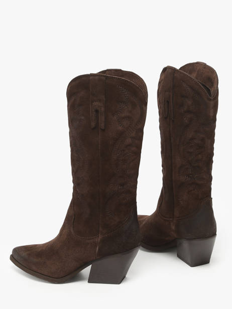 Santiags En Cuir The icona Marron women TX160 vue secondaire 2