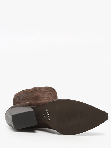 Santiags En Cuir The icona Marron women TX160 vue secondaire 4
