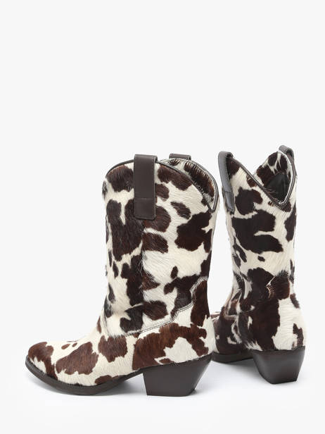 Santiags En Cuir The icona Beige women CISBOMA1 vue secondaire 2