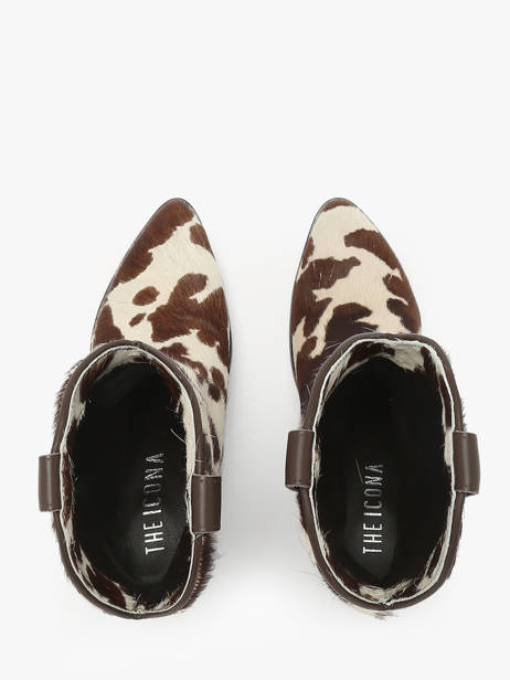 Santiags En Cuir The icona Beige women CISBOMA1 vue secondaire 3