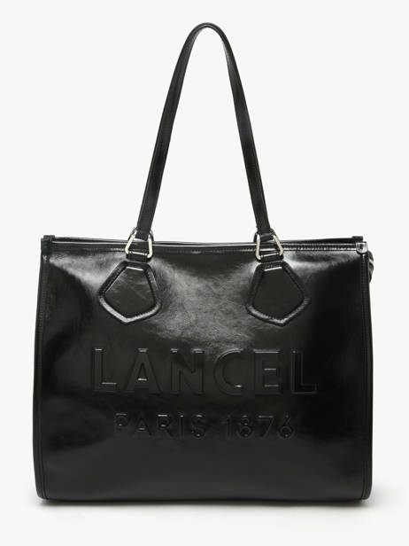 Cabas Zippé En Cuir Naplack Lancel Noir cabas d'ete A13770