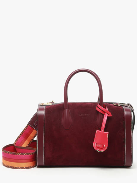 Sac Bowling M Bcbg Cuir Daim Lancel Rouge bcbg A13693