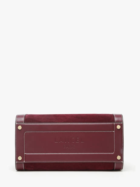 Sac Bowling M Bcbg Cuir Daim Lancel Rouge bcbg A13693 vue secondaire 5