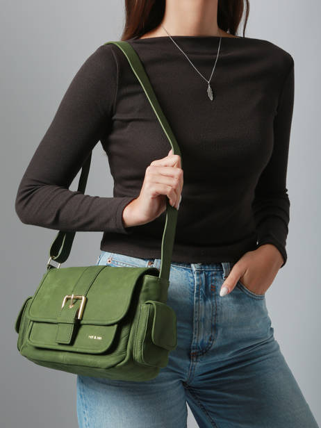 Sac Bandoulière Joy Cuir Nat et nin Vert vintage JOY vue secondaire 1
