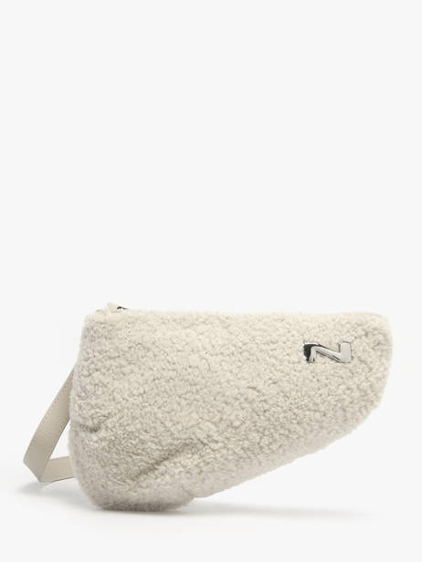 Sac Bandoulière City Perle Cuir Et Mouton Nathan baume Beige n city S