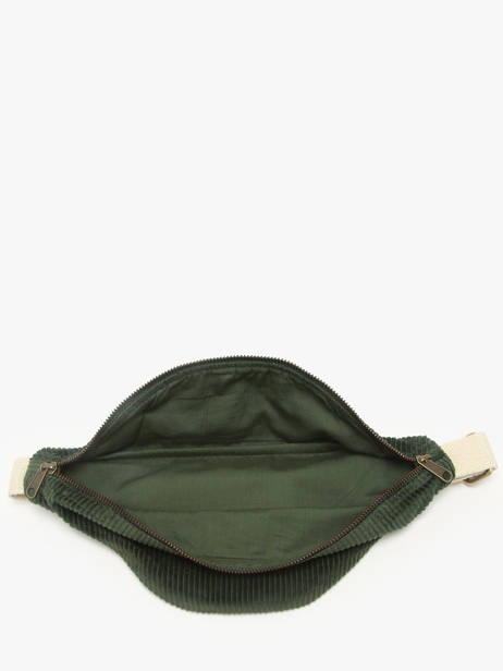 Sac Banane Hindbag Vert velours V vue secondaire 2