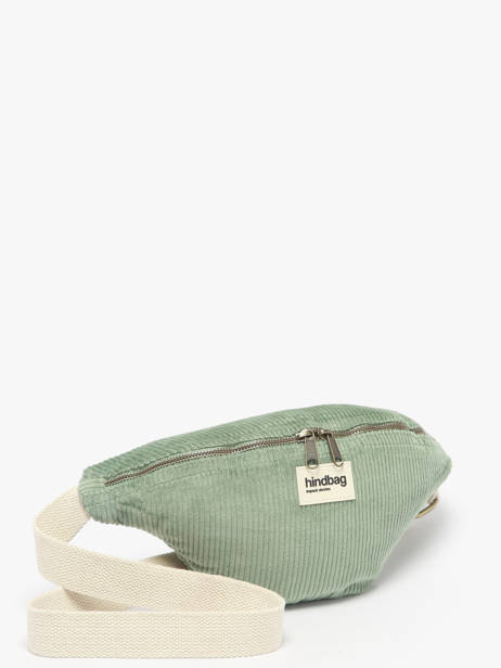 Sac Banane Hindbag Vert velours V vue secondaire 1