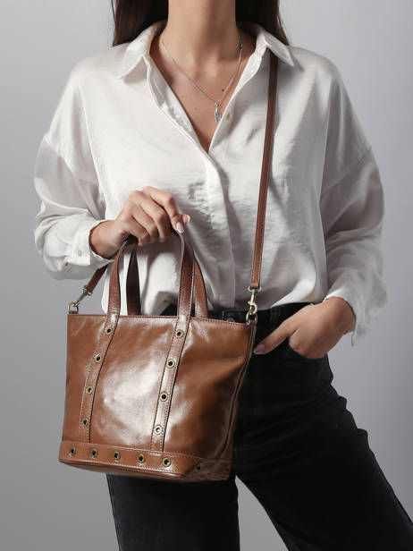 Sac Porté Main Cabas Cuir Cuir Vanessa bruno Marron cabas cuir 82V40435 vue secondaire 1
