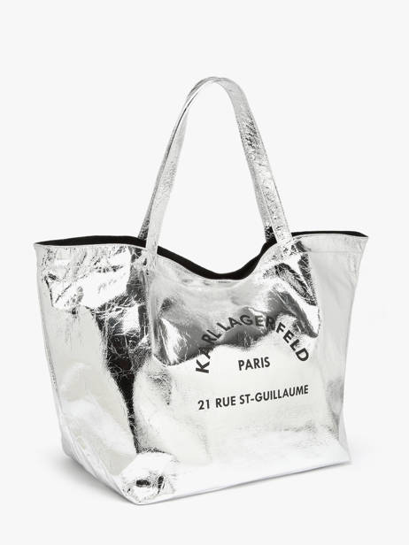 Sac Cabas Rsg Métallisé Karl lagerfeld Argent rsg A4W50054 vue secondaire 1